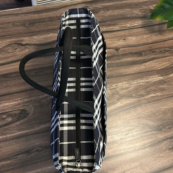 Burberry Navy Plaid Overnight Bag - Picture 3 of 6